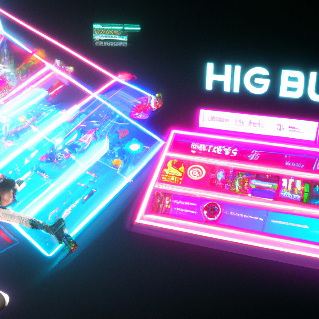 ArcadePulse hero montage showing players, HUD and neon game screens